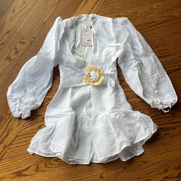 spaghetti strap white mini dress Holly Button Down Mini Dress main image 0